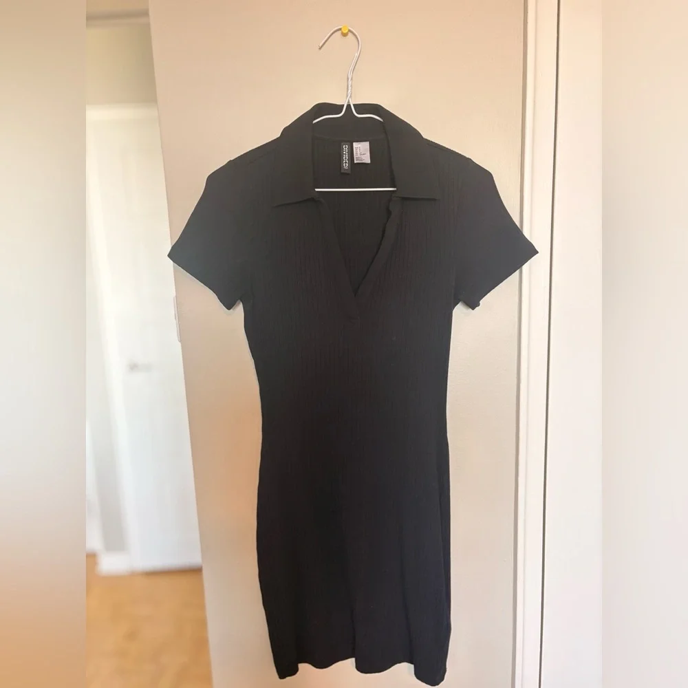 H&M Black Ribbed Dress - Picture 1 of 2